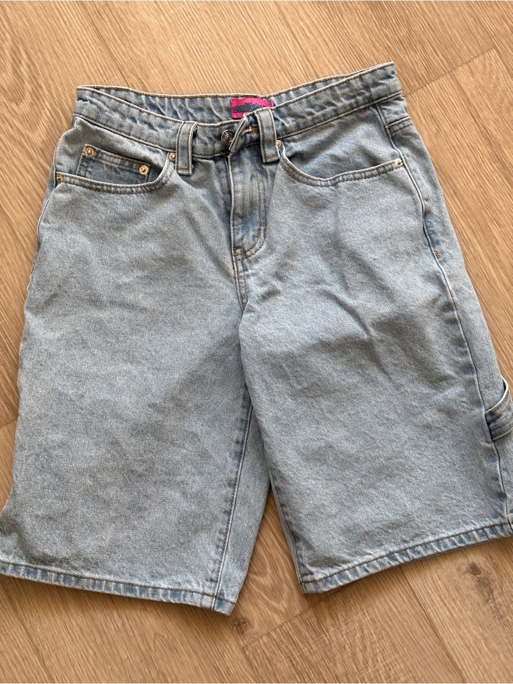 Edikted Light Blue Denim Jean Shorts
